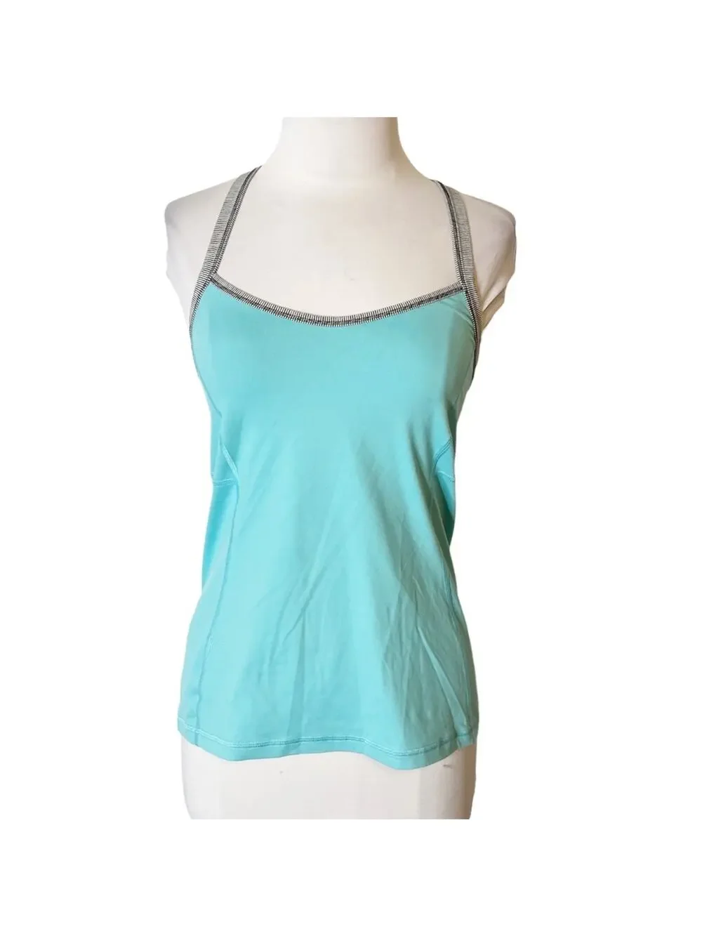 Lululemon‎ power y tank top blue sz 6